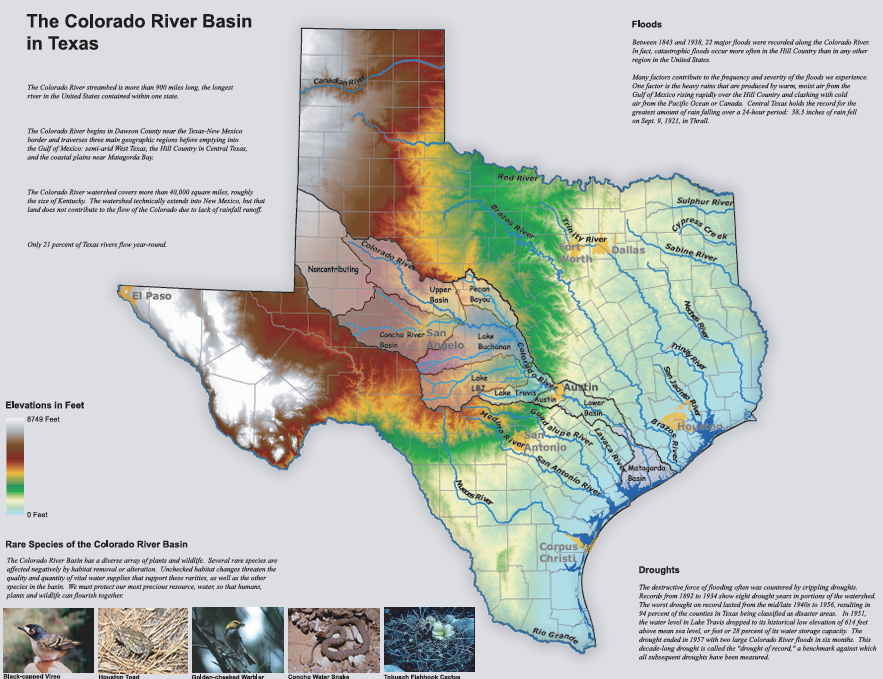 Texas Colorado River basin in Texas